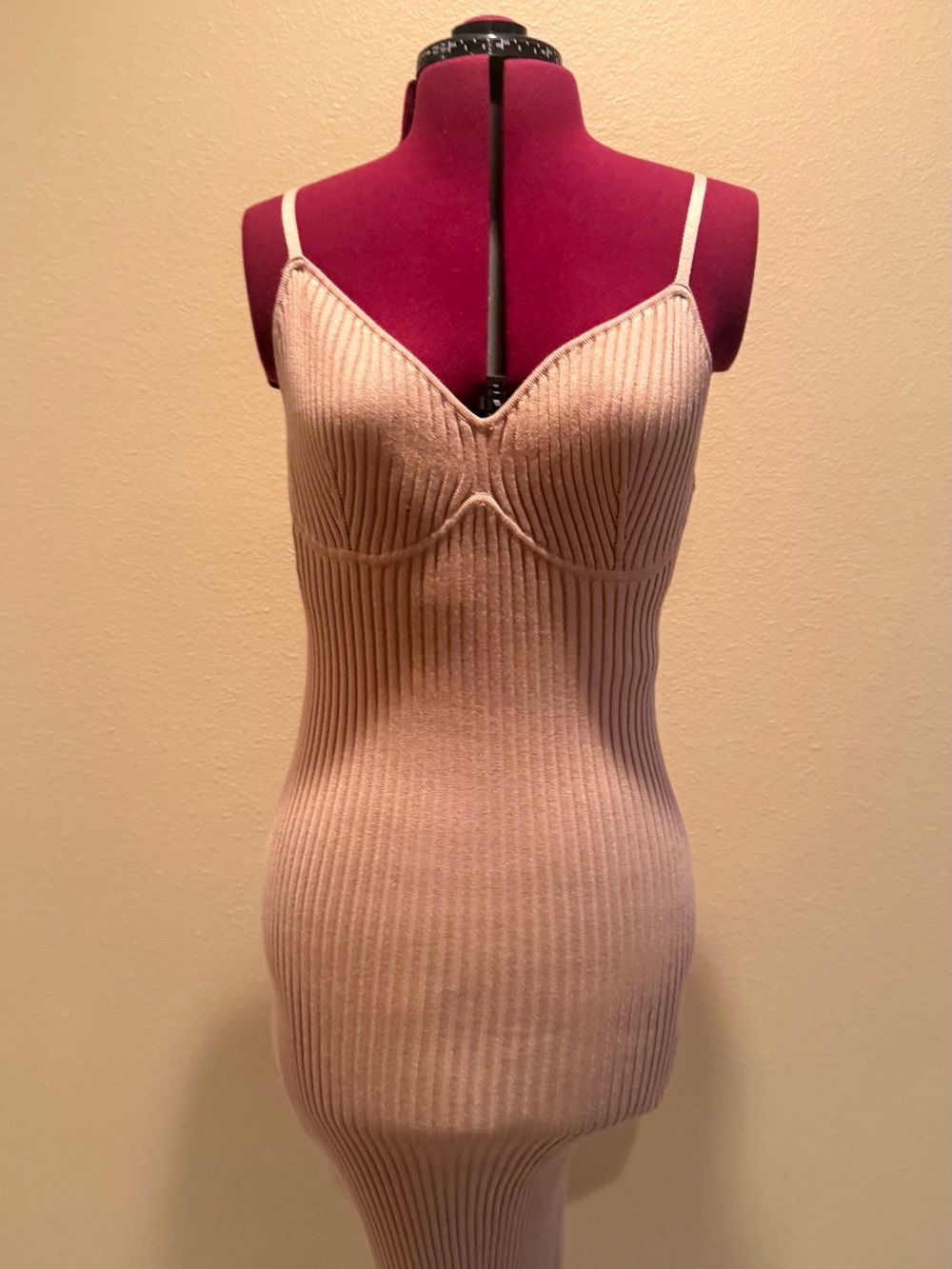 Say What? Blush Pink Ribbed Knit Bodycon Dress